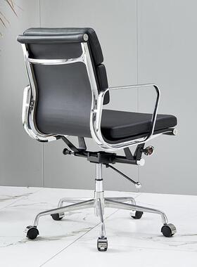 人跨电商伊姆斯办椅会议境公升降转椅电脑皮质中背椅子商用22B体