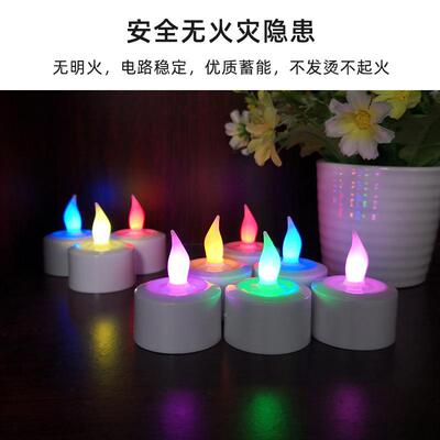 18键控蜡烛LED充RQS电子蜡烛灯真浪遥装饰节日仿气氛蜡烛茶漫蜡七