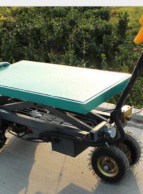 河倒轮骑驴电动四平板车南货物运输运车64086手推车搬拐弯灵活运