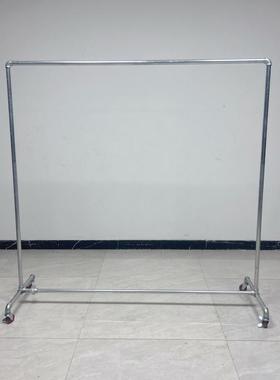 bky服装店展落示架地单杠水阳台展会家用落地管架地KOG摊带轮管水