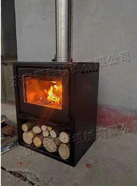 家用客厅室内暖炉AXH采暖湿柴火取暖器除冬取季小型真火燃木壁炉