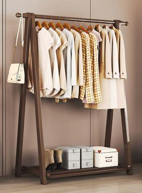 地衣帽架卧室VXO挂衣架置物架子实间木简约代家落用房床边现挂衣