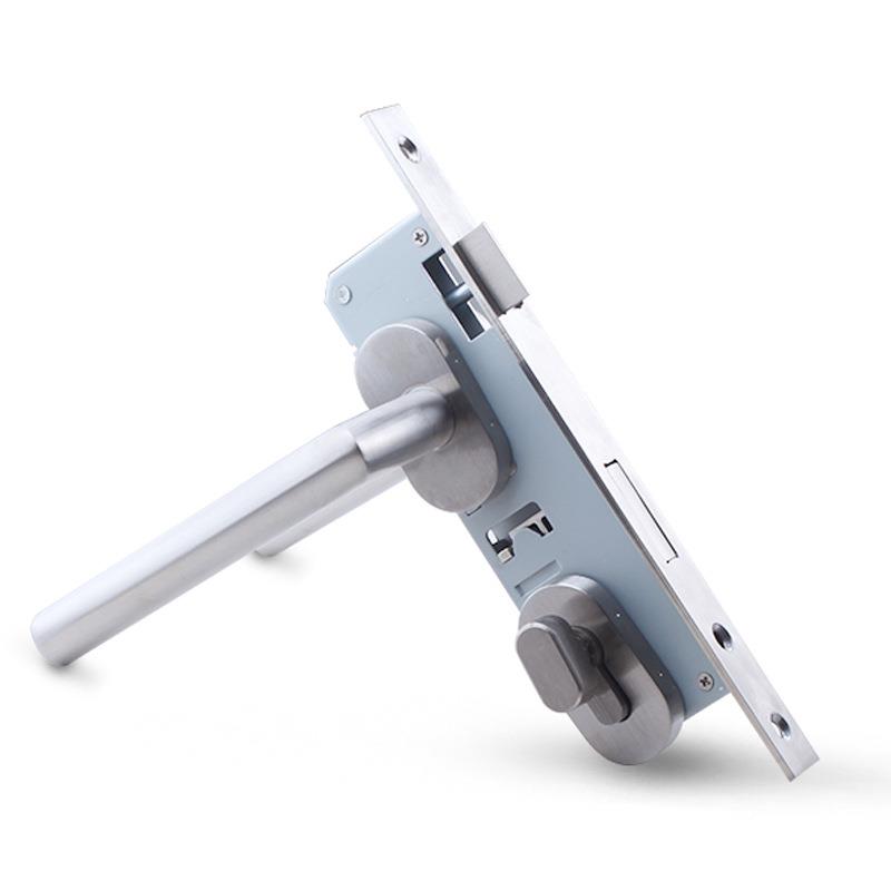 不锈钢窄边门框平开门锁办公室高执隔断门分框体锁黑JBL-Z020色椭