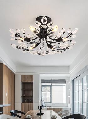 海美式水晶吸顶灯卧室复古走个性现代中简约70510玄关过道欧廊式