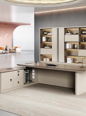 老板JHT办公桌简现代约具办公室家奢大班台大气轻经理桌总裁桌椅