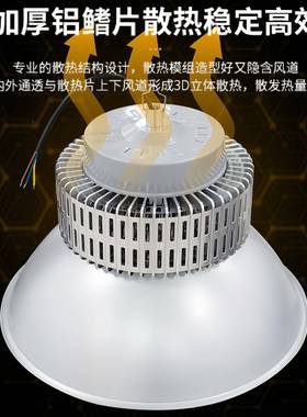 010w300wled工矿200w仓库灯天棚亮LED吊灯厂房专用仓库EOW照明超