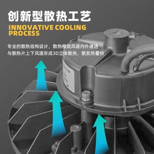 智能YJN调光微波感应灯led工矿照f工业厂房灯球馆车间仓库明uo飞