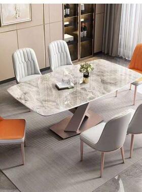 桌子岩板餐桌0225家餐椅组合51591户轻奢小型客厅长方形新款用现
