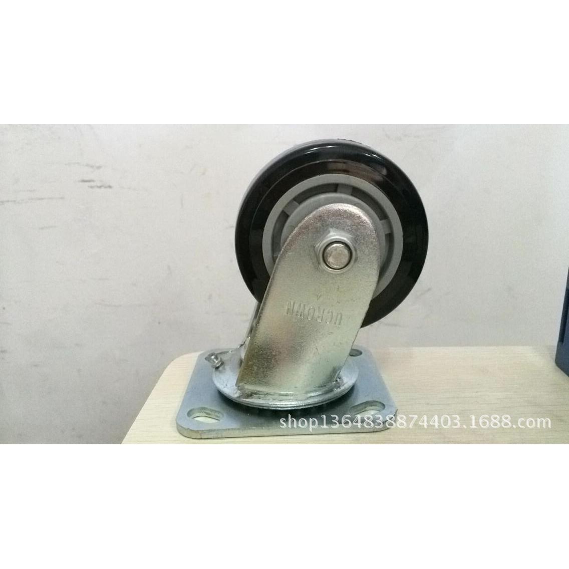 脚轮寸重型聚氨脂万刹4车轮脚向轮手推车轮PU带轮子4-440377厂家