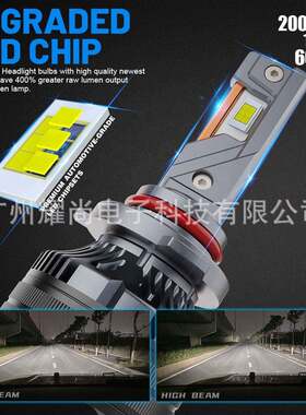Q7铜85W三管ledh1h90大灯9005hbled雾0灯汽车工作灯400K600K