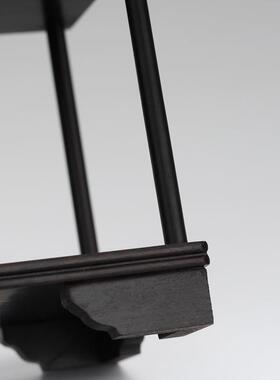 EOJ檀多低宝格古玩架品小型博古架紫光檀高茶壶架饰摆架奇石底黑