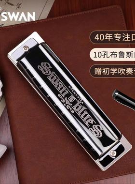 布鲁斯琴10孔C调网儿39665童初学者入门口专业apg蓝调十addy乐器