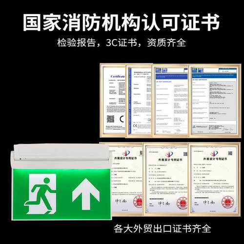 欧洲热卖ES508CB吊牌LED标志灯C可灯电应急双面充导光板出口标志