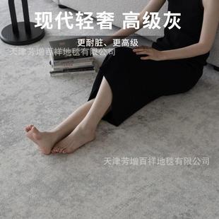 土耳其丙纶客厅地毯高级灰色沙发茶几毯极简现代轻奢满铺卧室毯