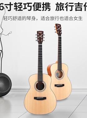 SAGA吉他SF700C萨伽民谣面单板木吉他男女学生初学者入门进阶电箱
