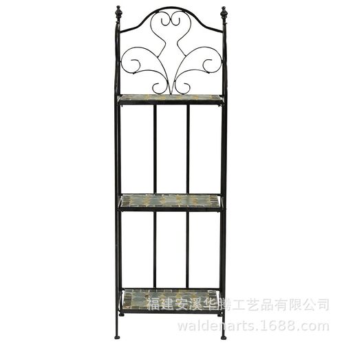 铁艺马赛克置物架/多层书架户外室内储物收纳整理架