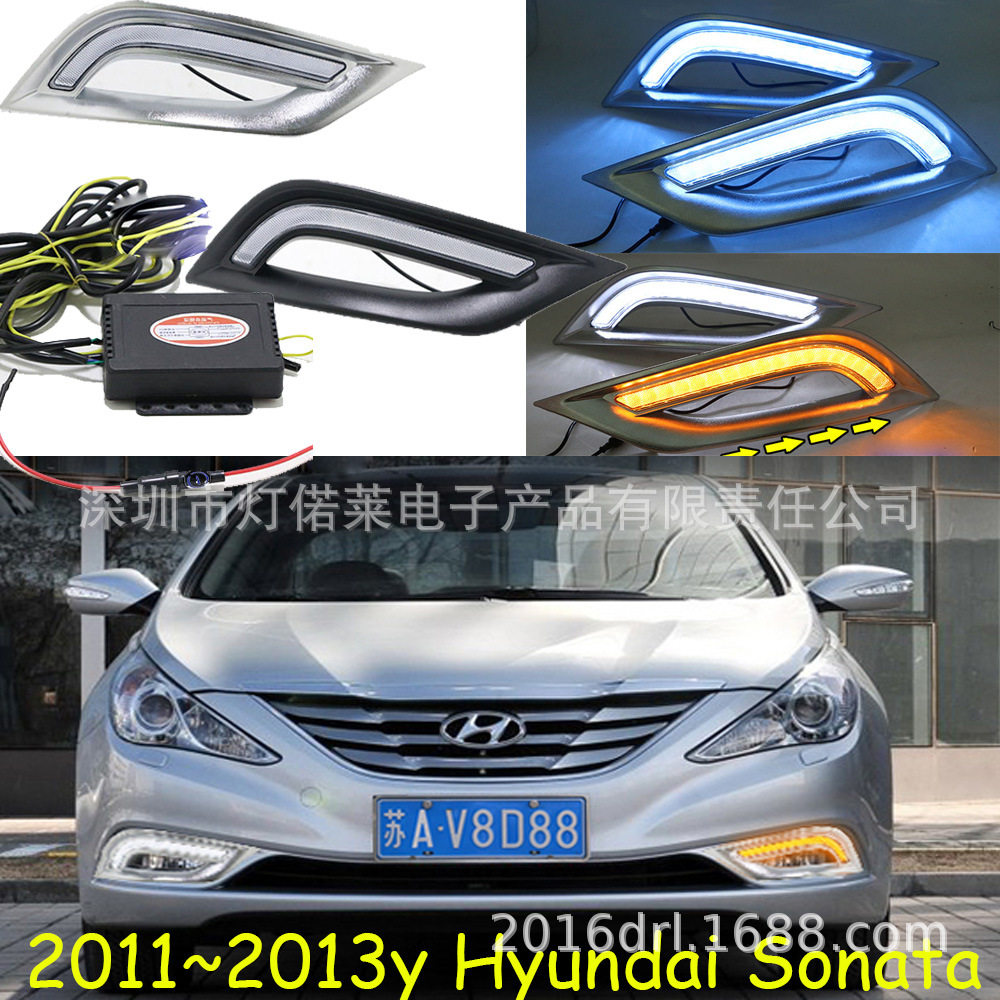 适用于现代索纳塔日行灯雾灯LED前照灯大灯2011~2013年sonata