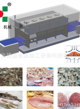 鸡排鸡翅速冻机羊肉串烤羊排冷冻设备全自动隧道式大型速冻机