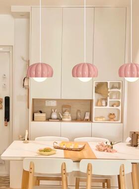 厅吊灯简现代温馨奶33266吊油风餐桌吧台创意书房卧室网约红南瓜