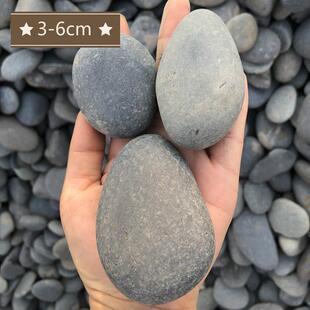 灰色天鹅林卵石雨花FHJ石砾园林装饰黑石色园景然石