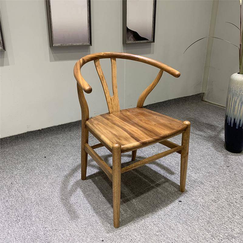 榫卯工艺胡桃实木实木桌椅餐客厅茶桌座椅Y椅新式家中用木椅椅子