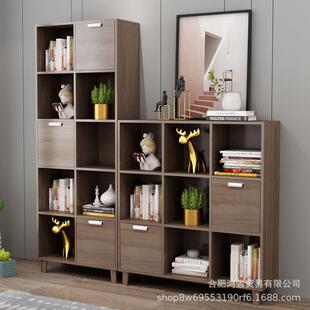 日式小矮柜组合格子柜实木落柜地书柜书置架物架TPL电视隙缝柜收