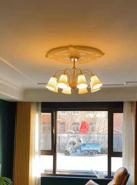 法式复古白色陶计瓷GOO吊灯美式现代约卧书房餐厅室简客厅设师全