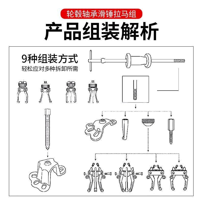 汽车轮无品牌/毂轴拆卸滑锤工具承外内二三爪拉马后轮后桥半轴拔,饰品/流行首饰/时尚饰品新,DIY配件,淘宝优惠券,粉丝福利购,淘宝优惠卷