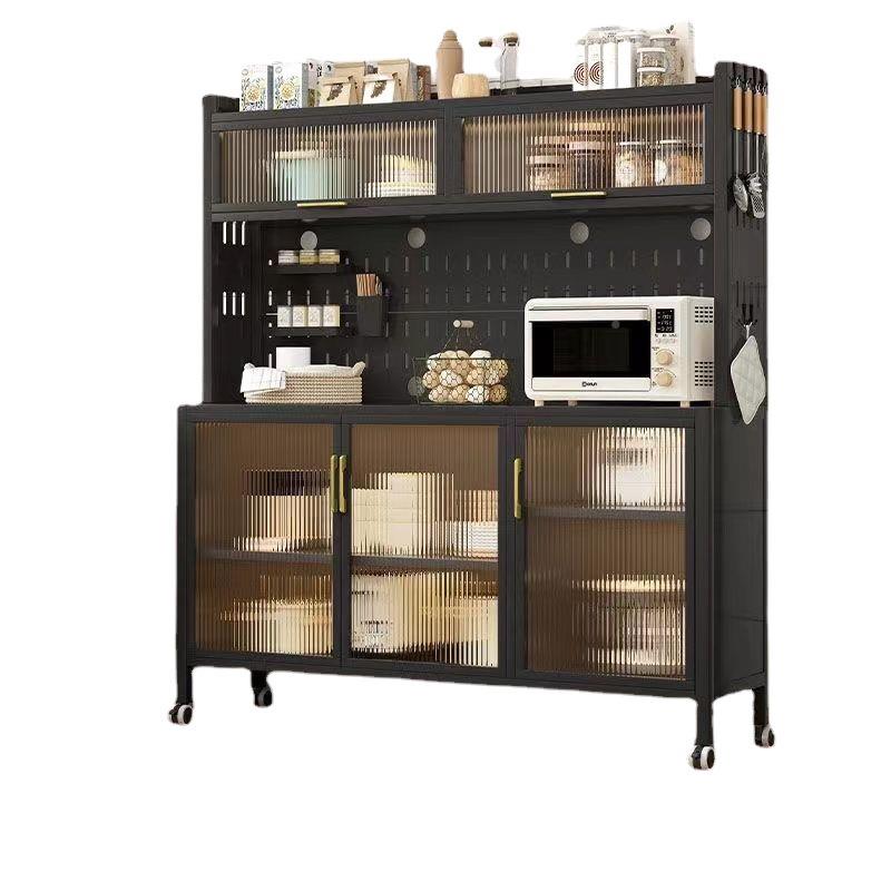 厨房物架置落储物柜门功多能餐边CWL柜一体靠墙碗柜新款多层收地