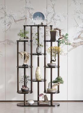 托中仿古架加高花式架子室WRZ内台家用古风置物架客厅阳花盆架子