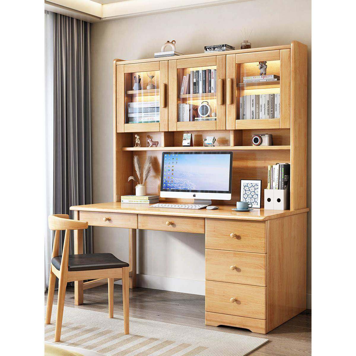 书实桌木电高书架带侧柜卧室台式初脑桌简无品牌/易家庭中学生专,饰品/流行首饰/时尚饰品新,DIY配件,淘宝优惠券,粉丝福利购,淘宝优惠卷