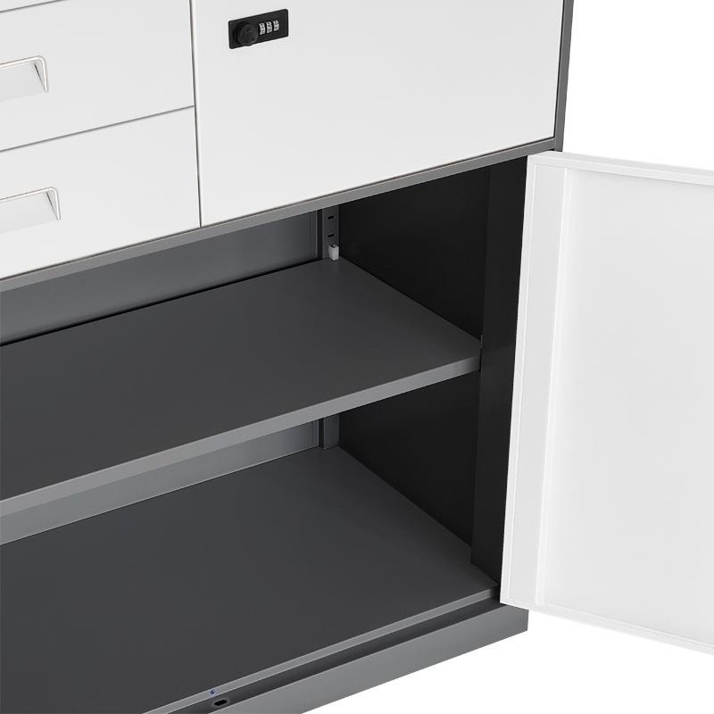 套色带锁办公柜密码文件柜阳柜台储物矮柜档案柜料柜办公铁ZF-006