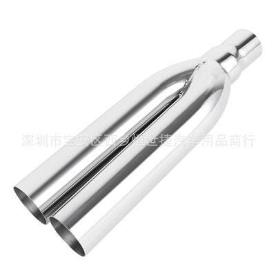 eaby亚马孙2.嘴装5英寸汽车通用改Y型排气管双尾喉尾91英寸长9916
