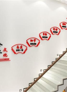 办公业室楼梯面装饰立KEU亚克体力励志标语公司激励文字企文化墙