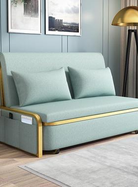 轻奢沙发床功两多能伸缩JTE现小户型客厅代简约储物科技布折叠用