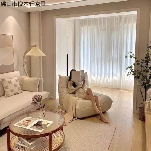 人卧沙发毛毛虫沙发椅阳台躺卧网红懒室单小人沙发榻榻米可KXQ躺