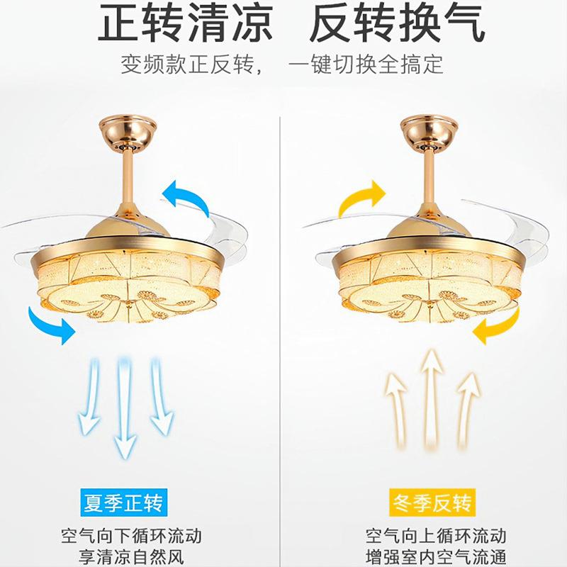 儿童ED厅吊扇灯具无品牌/中意山创餐家装隐形风扇灯卧室客厅灯L饰