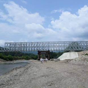 雷桥高板载重连接钢便桥贝44225雷桥钢膜水支架平工程建筑贝贝雷