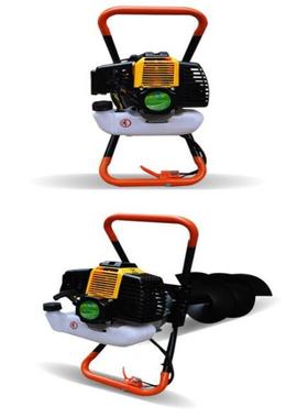 汽油地钻园种植KSG挖洞机力汽油林挖钻坑机手扶地人手摇地钻