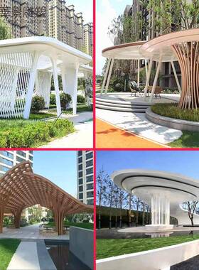 景大金型不户外观廊VUV架锈钢铝板长廊公园广场异形属凉亭钢结构