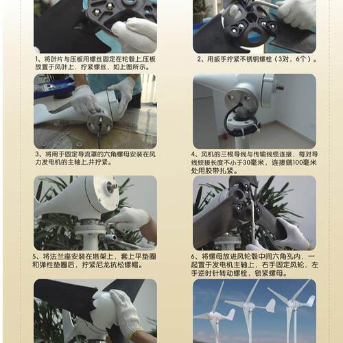 M型30风0W新能源风能力发电山机家用船区监渔控300W12V风光互补路