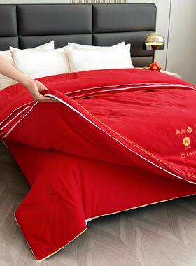 YB-2025新款婚庆大红色二子被合一大豆子芯母被被结婚陪嫁被褥春