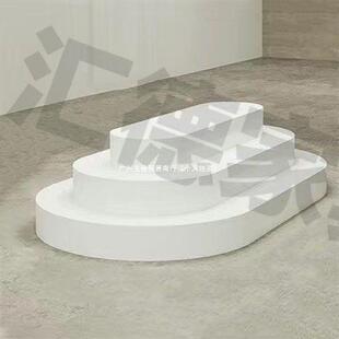 三层岛陈台柜无品牌/服店网红直中播间展示台柜异形装台摆台云朵