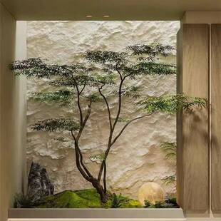 室仿真绿鸡爪假枫槭树景观造景橱窗57552商场茶橱植窗植物装饰套