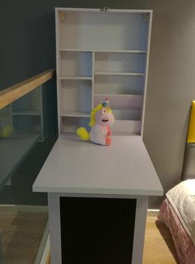 cs小功户型壁挂桌叠餐桌隐形靠墙脑一体桌伸缩WNB折书桌收纳多能
