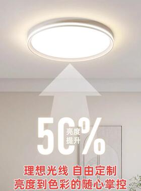 中山家装灯饰8显光谱护眼卧吸顶灯现代简9约主74491卧儿童房室吸