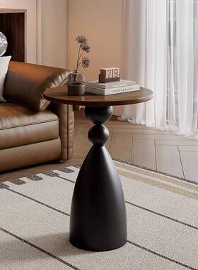 中古风厅沙设发感实木边几角几法式复古卧室70086计边桌床客头柜