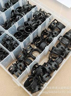 345cs黑色达箍克罗喉65锰钢带式弹性卡p抱油管夹箍汽车水管夹HTO