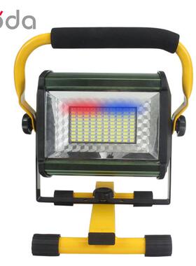 优达W808可充电6*18650LED工作灯支架款100W角度可调泛光灯超亮