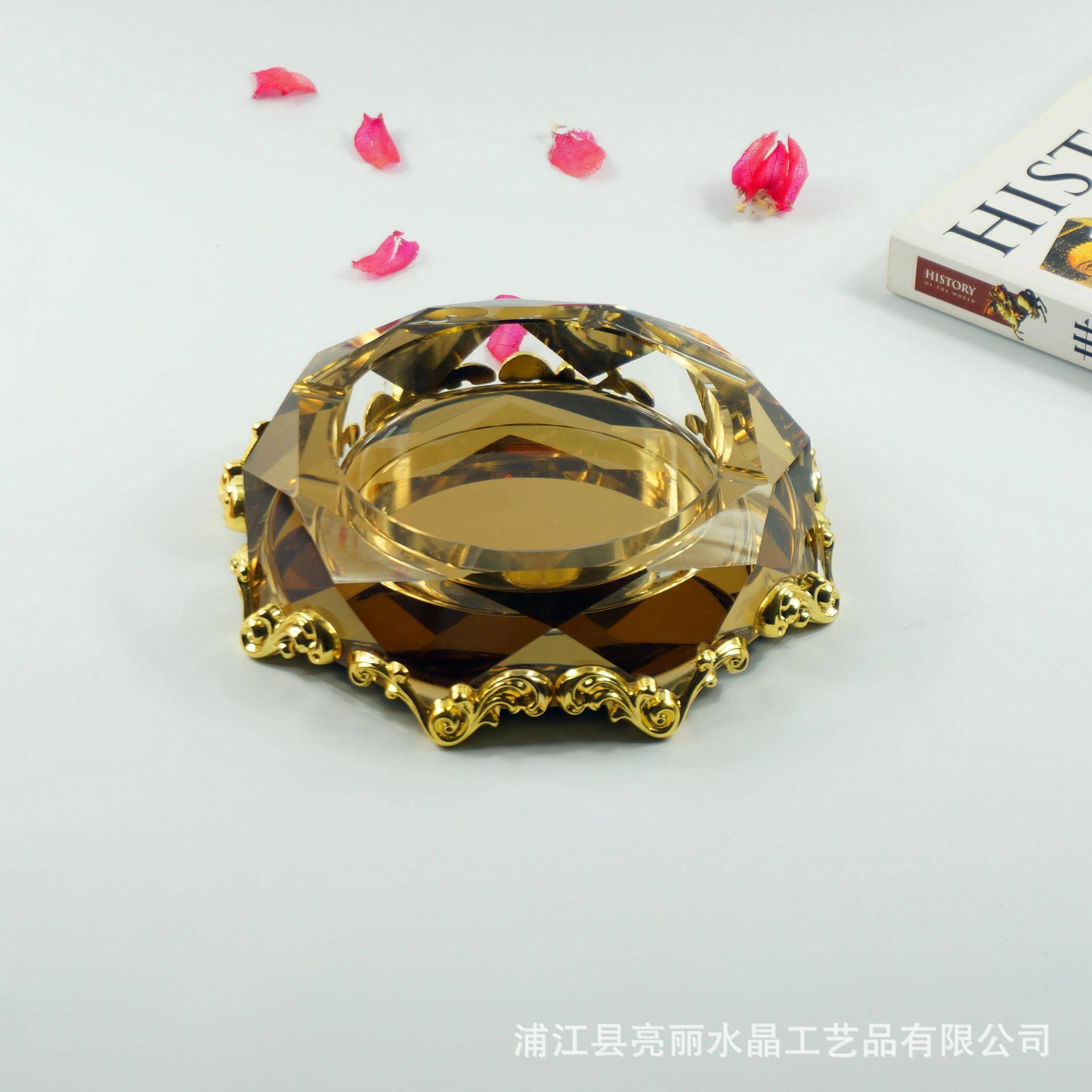 水晶烟灰缸零售欧式风格家居摆件酒店用品